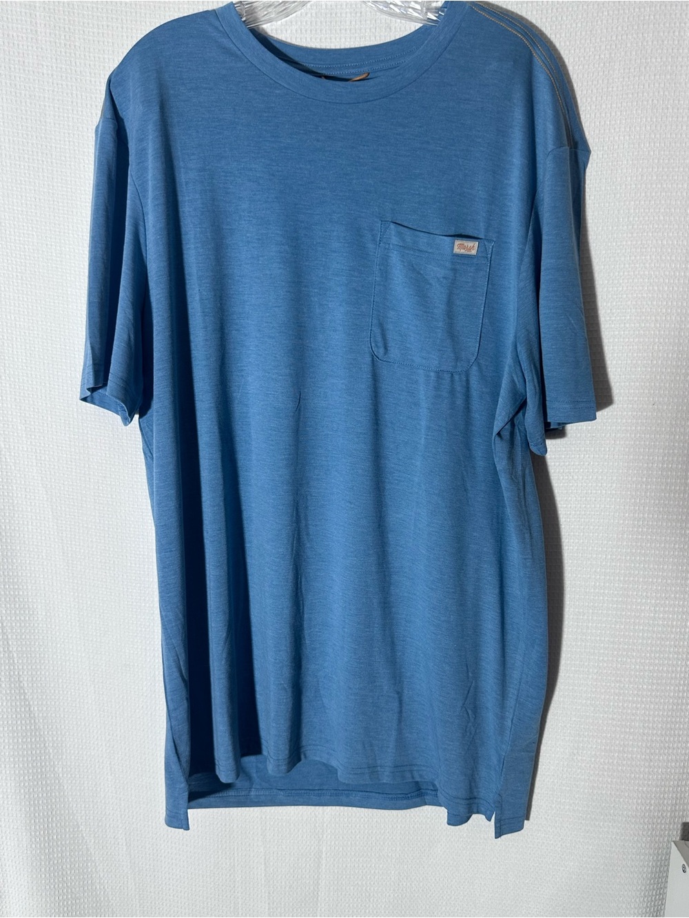 Marsh Wear Men's Blue Pocket Tee - Lightweight Crew Neck Shirt. Size XL